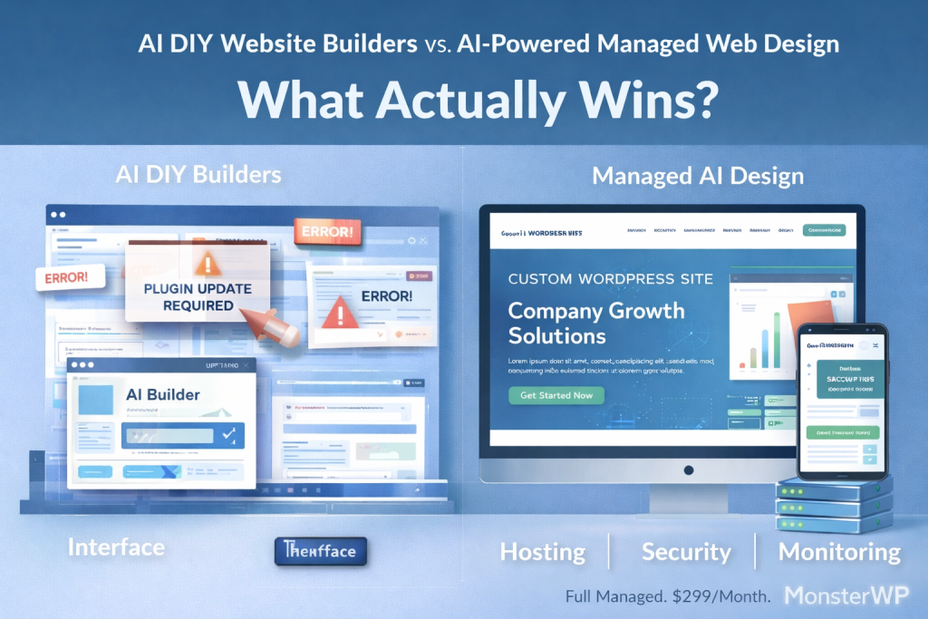 AI DIY Website Builders vs. AI-Powered Managed Web Design: What Actually Wins?
