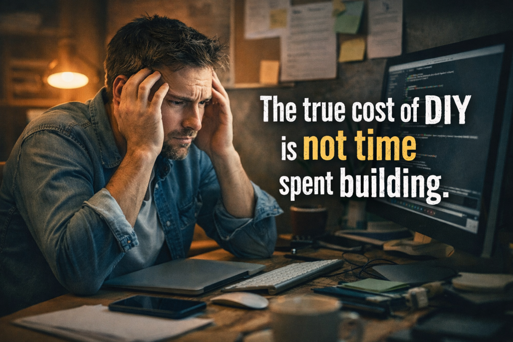 The trust cost of DIY is not time spent building.
