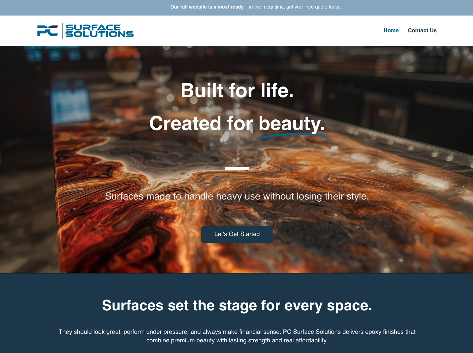 PC Surface Solutions Website Launch | Omaha Epoxy Services Platform