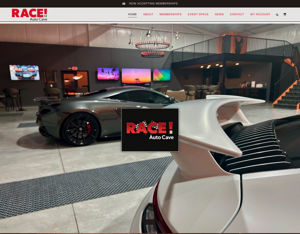 Race Auto Cave Subscription Website Launch | WooCommerce Built by MMG