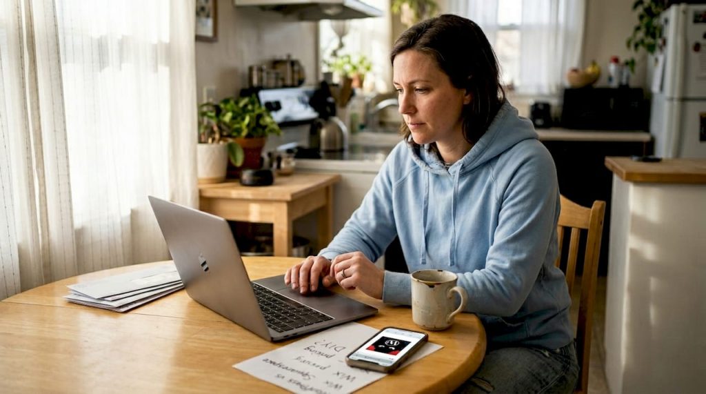 Business owner reviewing website builder alternatives