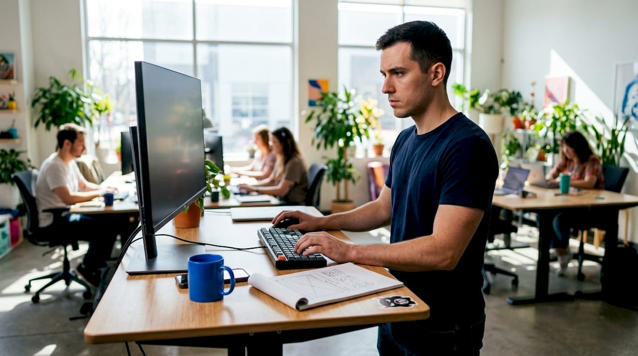 Web developer working on Elementor Pro website